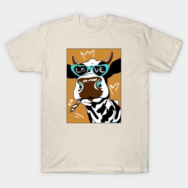 The grass was greener, the cow got higher // T-Shirt by iCECREVM